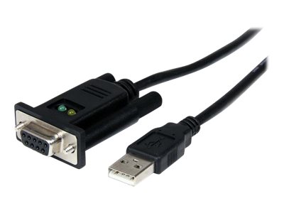 StarTech.com 1 Port USB Nullmodem RS232 Adapter Kabel - USB 2.0 auf Seriell DB9 mit FTDI Chipsatz - USB / 9 pol. Buchse - Serieller Adapter - USB 2.0 - RS-232