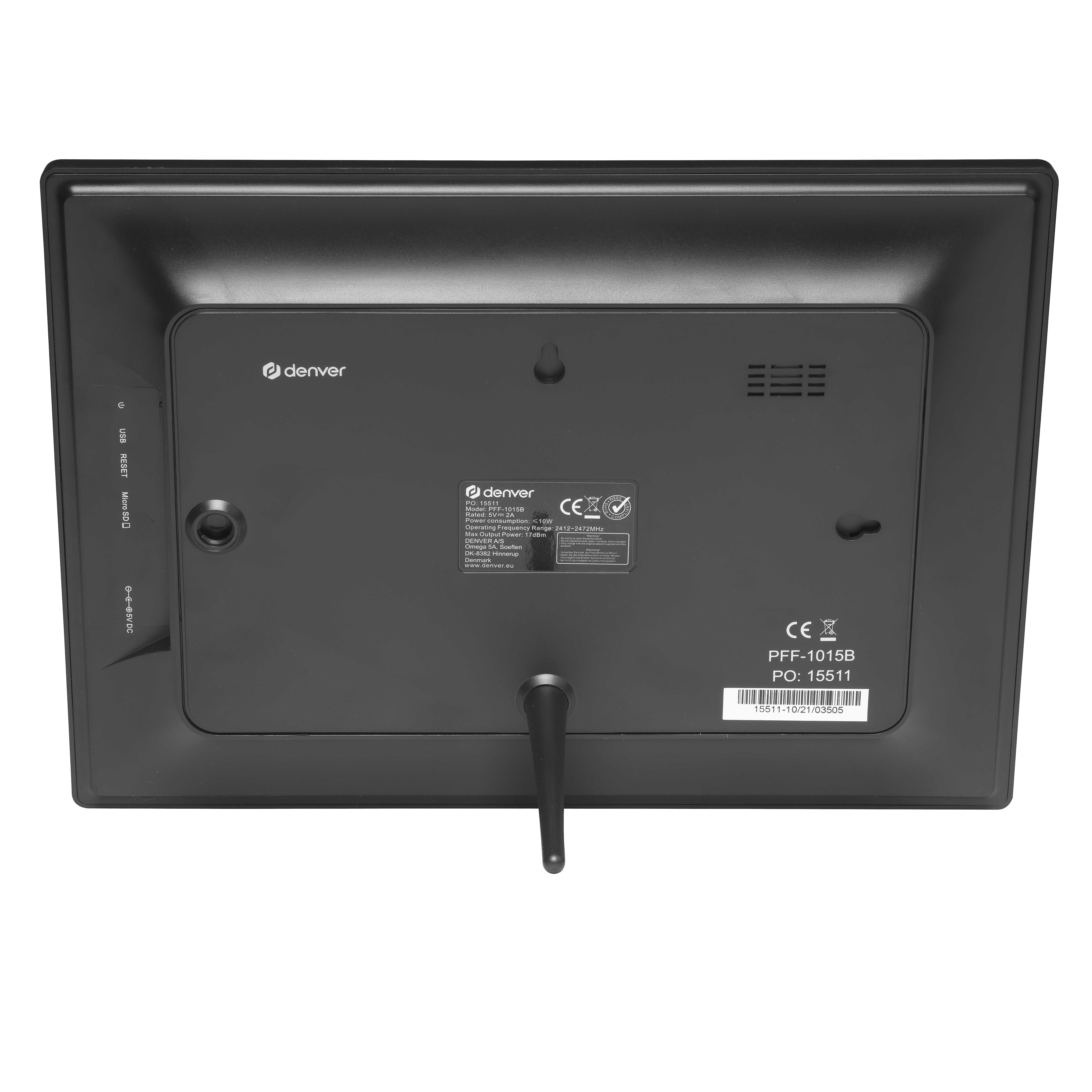 Inter Sales Denver PFF-1015B - 25,6 cm (10.1") - 1280 x 800 Pixel - IPS - 200 cd/m² - JPEG - 16 GB, Ansicht 2