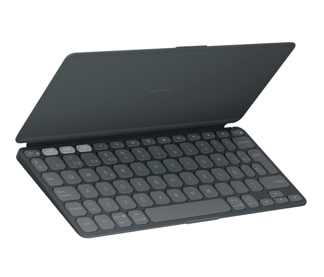 Logitech Keys-To-Go 2 - Tastatur - built-in cover - Bluetooth LE - Graphite - TL: Deutsch, QWERTZ, Ansicht 2