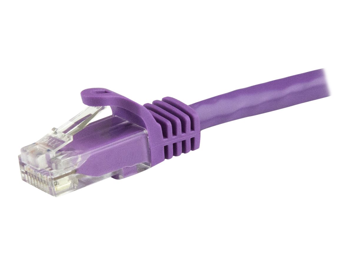 StarTech.com 10m CAT6 Ethernet Cable, 10 Gigabit Snagless RJ45 650MHz 100W PoE Patch Cord, CAT 6 10GbE UTP Network Cable w/Strain Relief, Purple, Wiring is UL Certified/TIA - Category 6 - 24AWG (N6PATC10MPL)