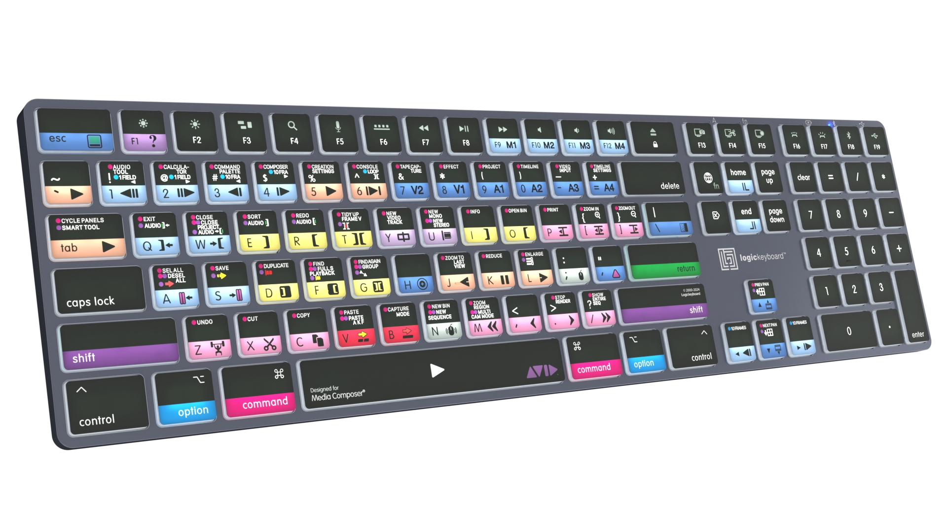 Logickeyboard Avid Media Composer - Pro Titan LKB-MCOMP-TM-UK - TL: UK, QWERTY, Ansicht 2