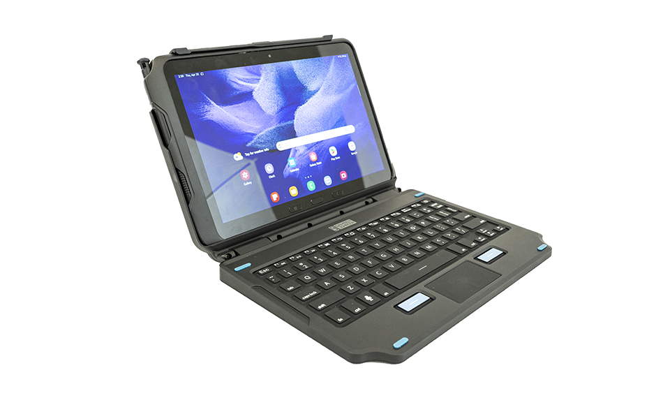 Gamber-Johnson BACK LIT 2-IN-1 KBD GALAXY TAB ACTIVE PRO/ACTIVE4 - Tastatur - TL: UK, QWERTY, Ansicht 2