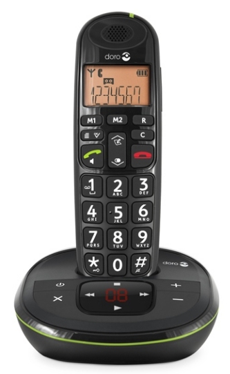 Doro PhoneEasy 105wr - Schnurlostelefon - Anrufbeantworter mit Rufnummernanzeige, Ansicht 4