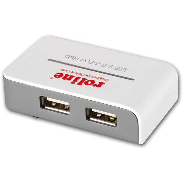 ROLINE USB 2.0 Hub Black and White - Hub - 4 x USB 2.0, Ansicht 2