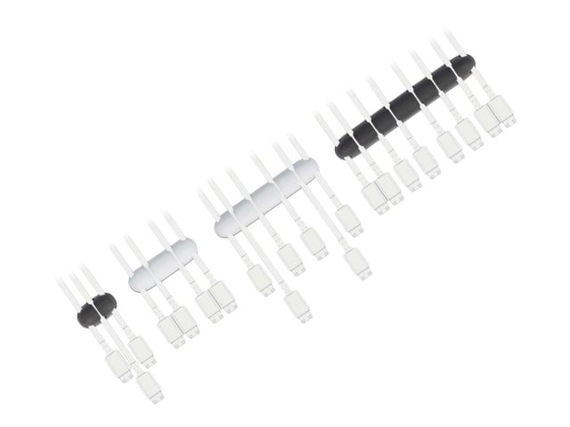 Delock Kabelhalter selbstklebend Kombi Set 4 Stück schwarz / weiß