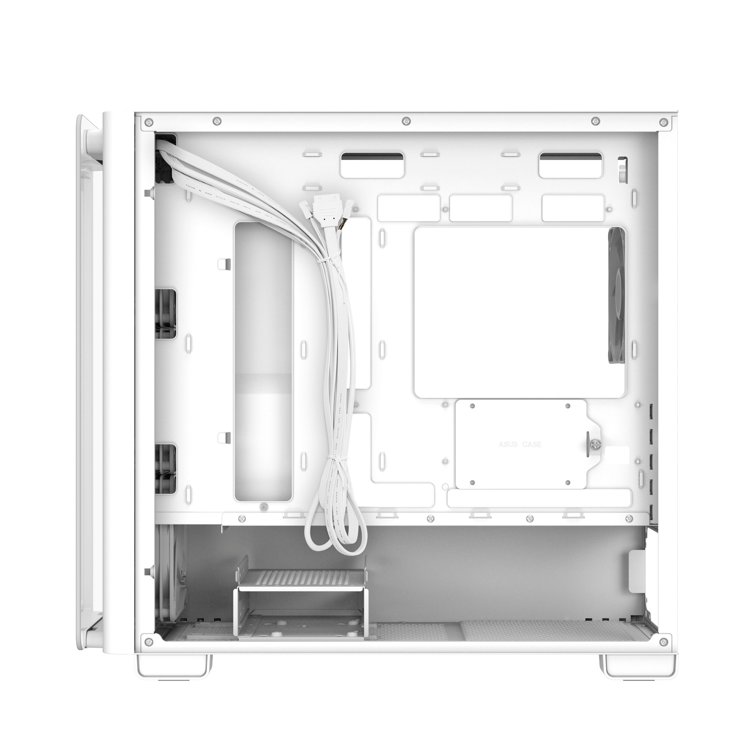 ASUS A23 PLUS - microATX - Seitenteil mit Fenster (gehärtetes Glas) - Weiß, Ansicht 4