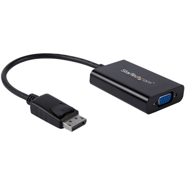 StarTech.com DisplayPort auf VGA Adapter mit Audio, 0,184 m, 1920 x 1200 Pixel, 1080p, Schwarz, Aktiver Videokonverter, CE, FCC, REACH