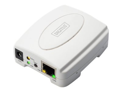 DIGITUS Fast Ethernet Print Server DN-13003-2 - Druckserver - USB 2.0 - 100Mb LAN - 100Base-TX