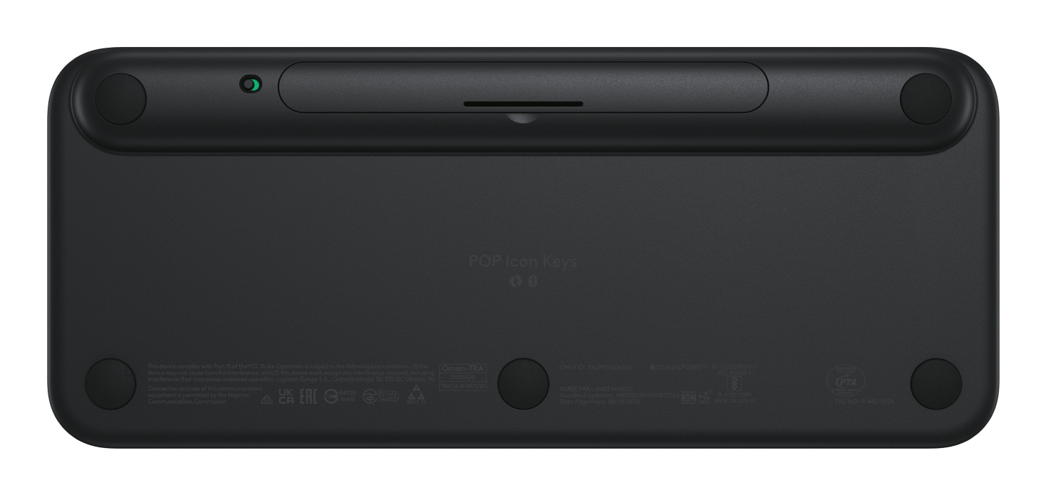 Logitech POP Icon Keys - Tastatur - kabellos - Bluetooth LE - Graphite - grün - TL: US, QWERTY, Ansicht 2