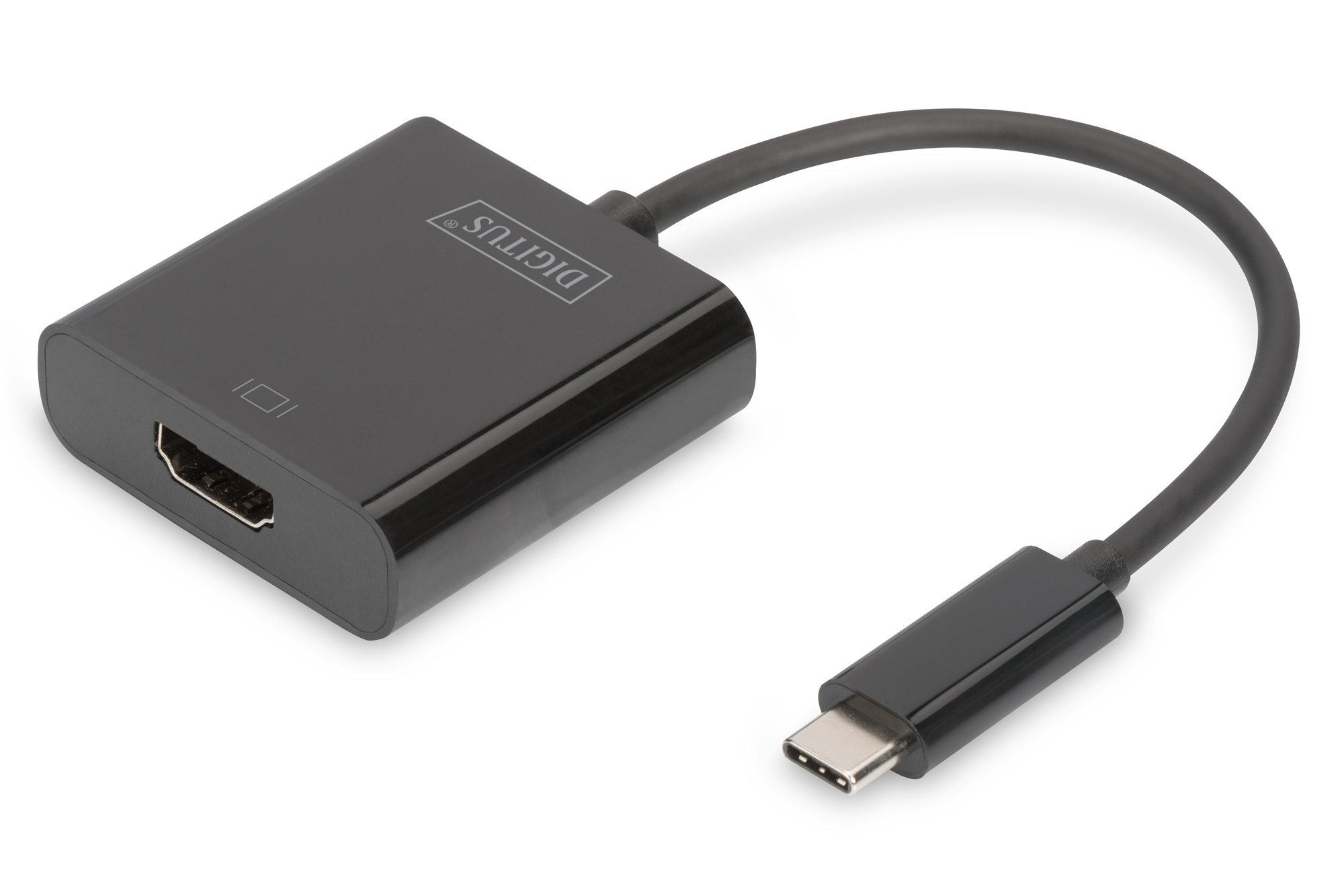 DIGITUS USB-C 3.2 Gen 1 to HDMI Graphic Adapter, Schwarz, 45 mm, 45 mm, 15 mm, 20 g, 100 mm