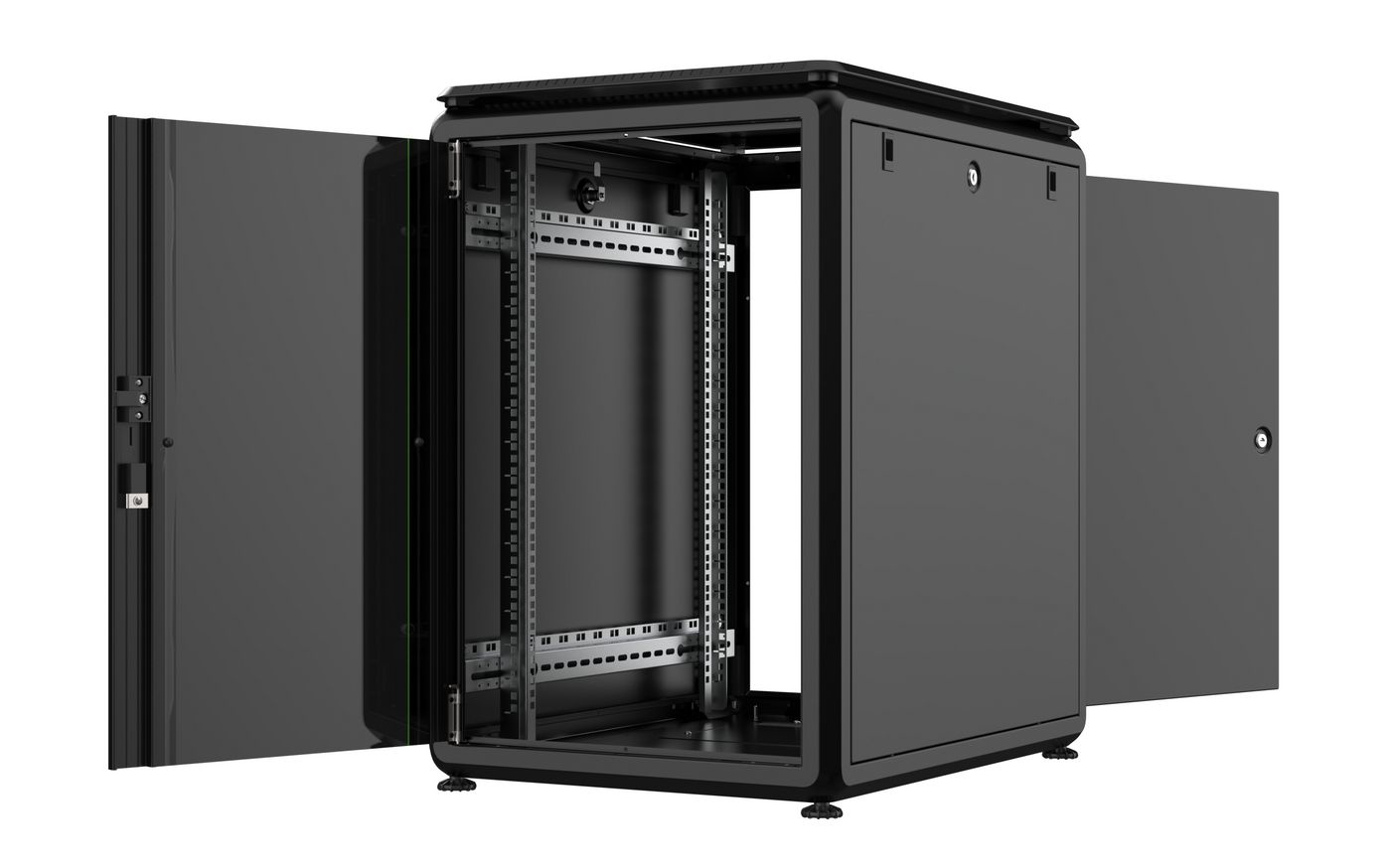 Lanview RDL16U68BL - 16U - 600 kg - 27,5 kg - Schwarz, Ansicht 3