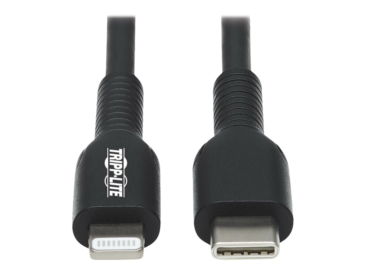 Tripp Lite USB C to Lightning Sync/Charge Cable, MFi Certified - USB 2.0, M/M, 1M (3.3 ft) - Lightning-Kabel - 24 pin USB-C männlich zu Lightning männlich - 1 m - Schwarz