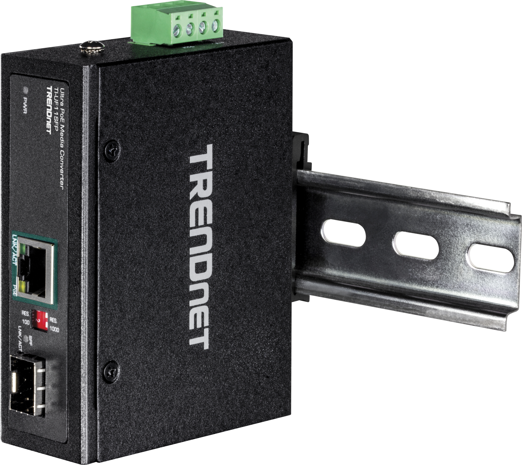 TRENDnet TI-UF11SFP - Medienkonverter - GigE - 10Base-T, 100Base-TX, 1000Base-T - RJ-45 / SFP (mini-GBIC), Ansicht 2