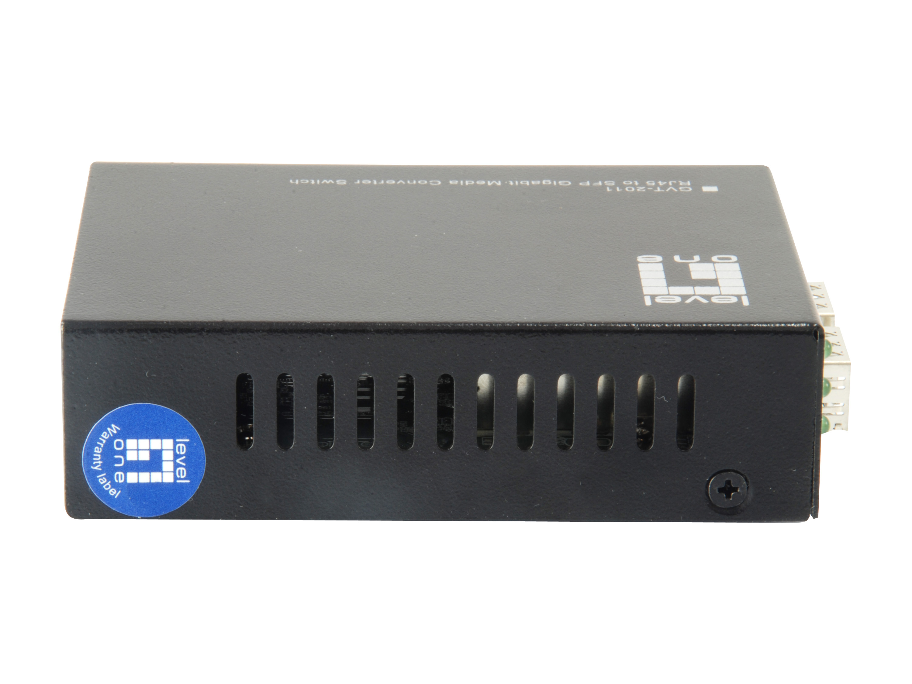 LevelOne GVT-2011 - Medienkonverter - 1GbE - 10Base-T, 100Base-TX, 1000Base-T, 1000Base-X - RJ-45 / SFP (mini-GBIC), Ansicht 4