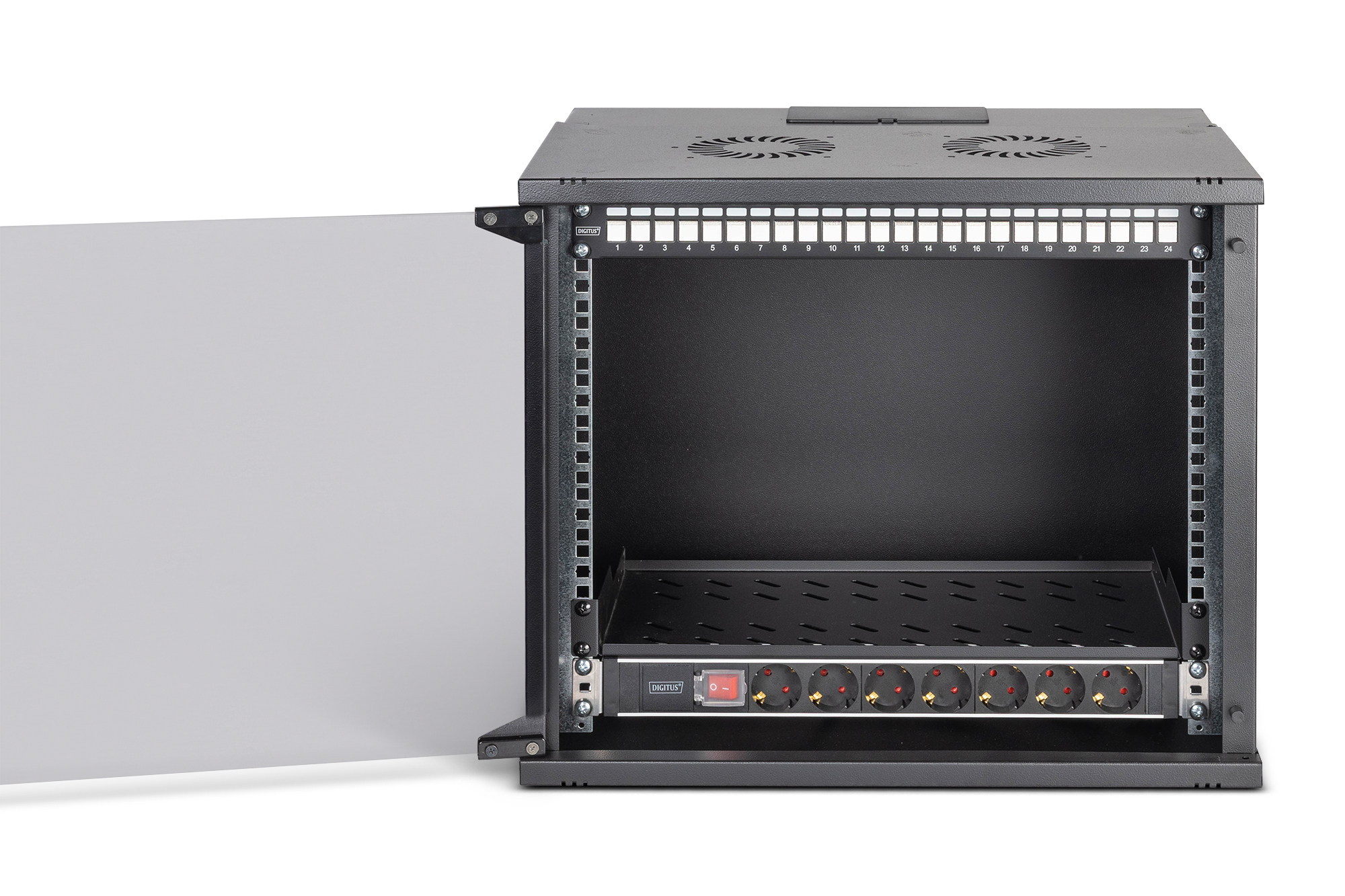 DIGITUS Netzwerk-Set SOHO Pro, 483 mm (19) - 9HE, 540 x 400 mm (B x T), Ansicht 4