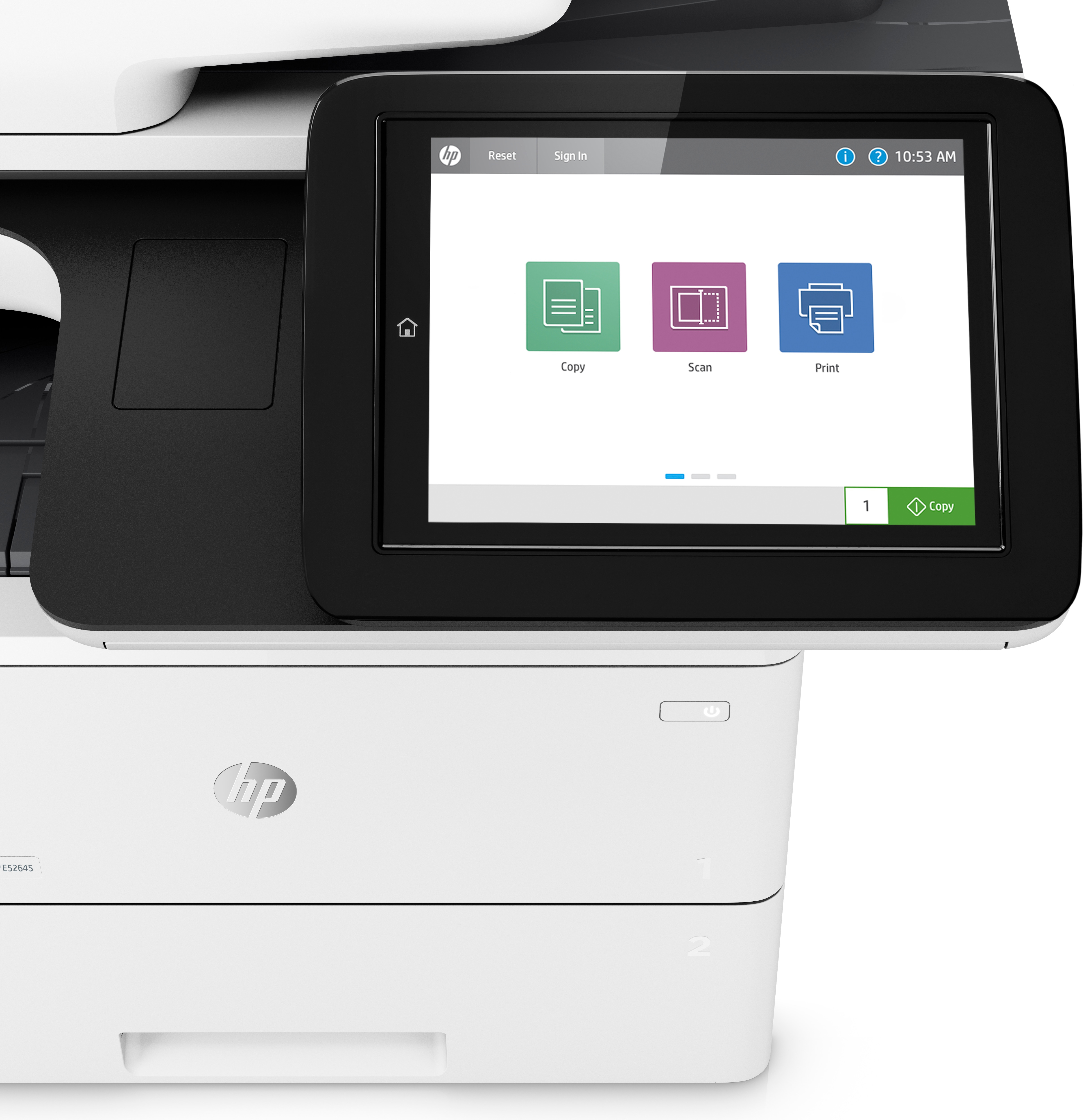 HP LaserJet Managed MFP E52645dn - Black and white - Drucker für Drucken - Kopieren - Scannen und optionales Faxen, Ansicht 3