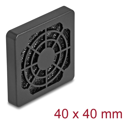 Delock Fan-Grill - with dust filter - Schwarz, Ansicht 3