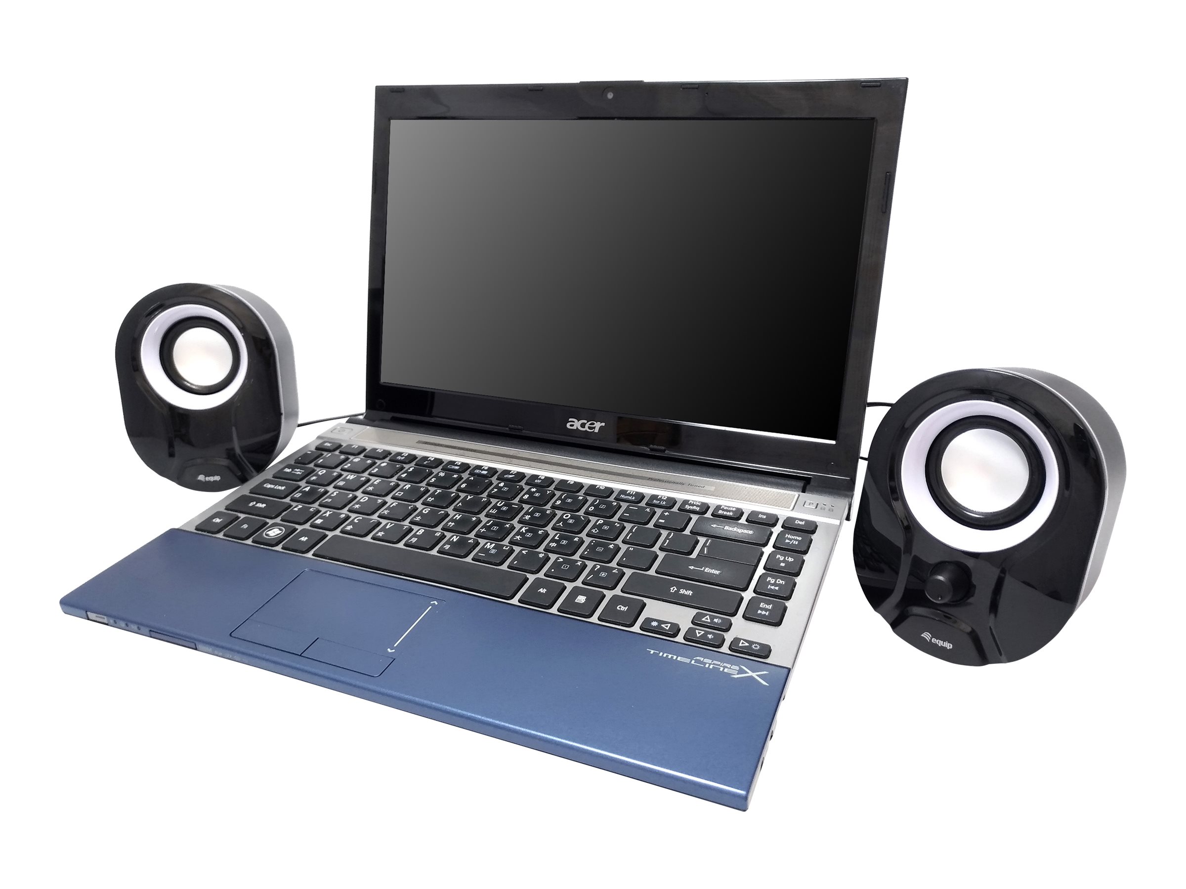 Equip Lautsprecher      für Notebook/PC, USB Powered   sw/ws