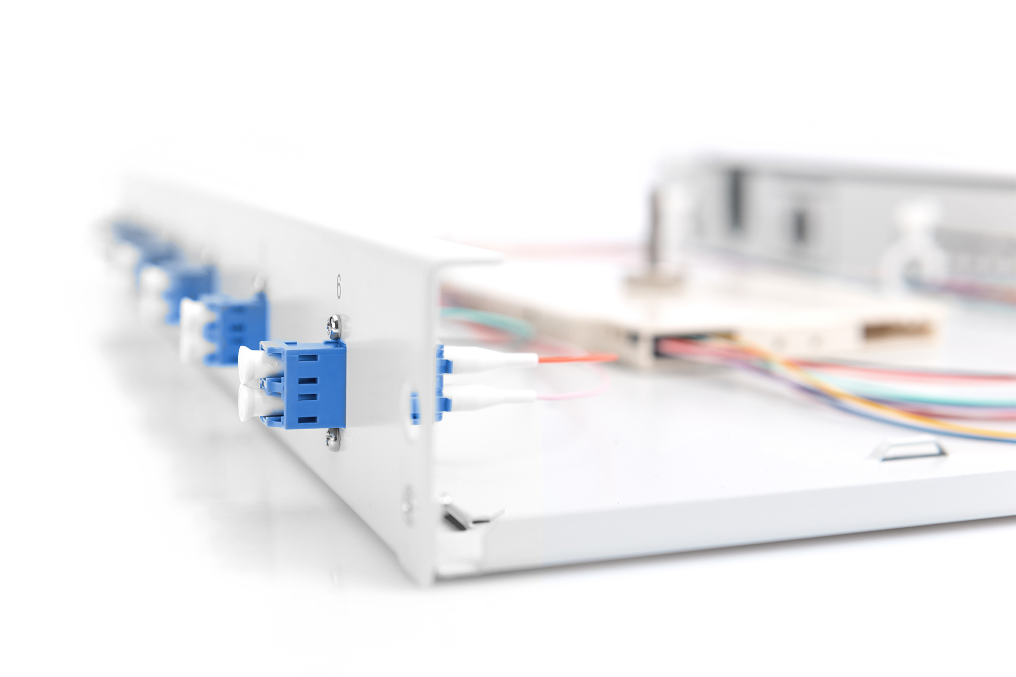 DIGITUS LWL Spleißbox, bestückt, LC, OS2, Ansicht 4