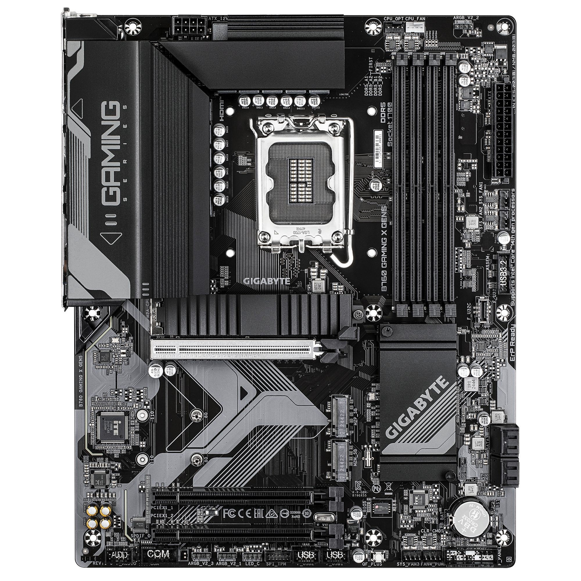 Gigabyte B760 GAMING X GEN5 - Motherboard - ATX - LGA1700-Sockel - B760 Chipsatz - USB-C 3.2 Gen2, USB-C 3.2 Gen 1…, Ansicht 2