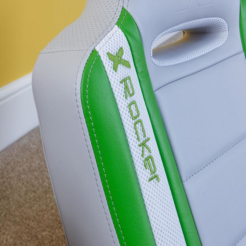 XRocker X Rocker Shadow 2.0 - Konsolen-Gamingstuhl - Gepolsterter Sitz - Gepolsterte Rückenlehne - Weiß - Rot - Weiß, Ansicht 4