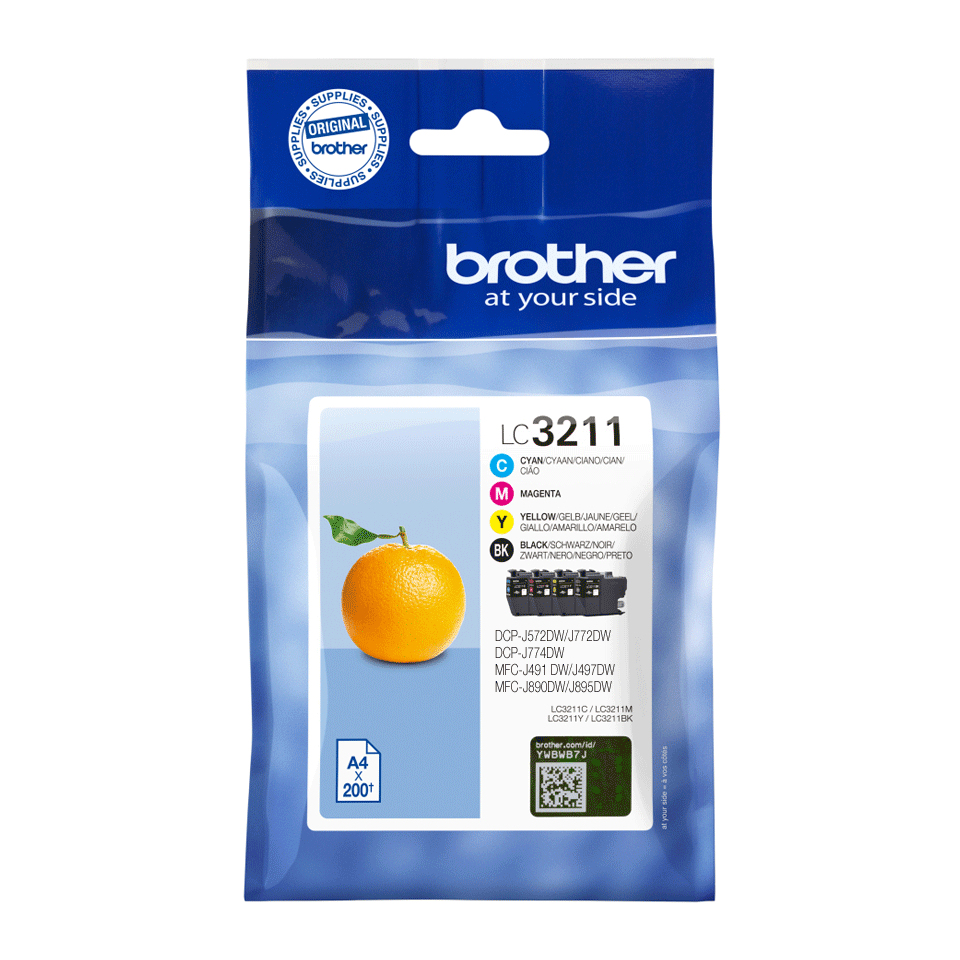 Brother LC3211 - 4er-Pack - Schwarz, Gelb, Cyan, Magenta, Ansicht 2