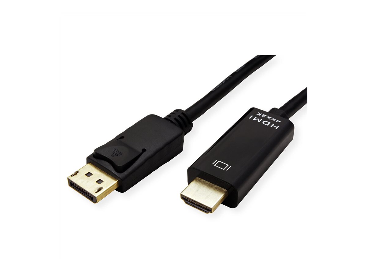 ROLINE DisplayPort Kabel DP - UHDTV Slim ST/ST schwarz - Kabel - Digital/Display/Video