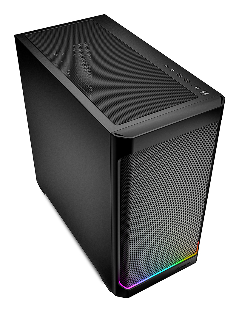 Sharkoon Gehäuse MK4 RGB Micro-ATX 1x Metall schwarz - Tower - ATX, Ansicht 3