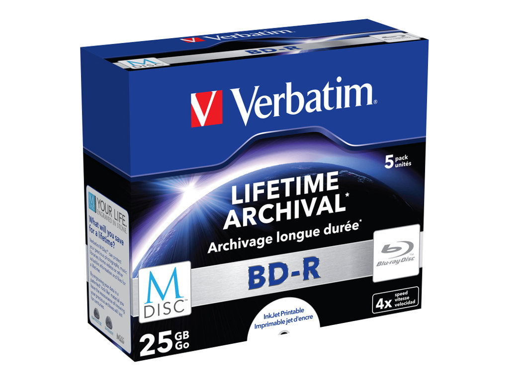 Verbatim Opt Media BD-R M-Disc Verbatim 25GB 5pcs (43823)