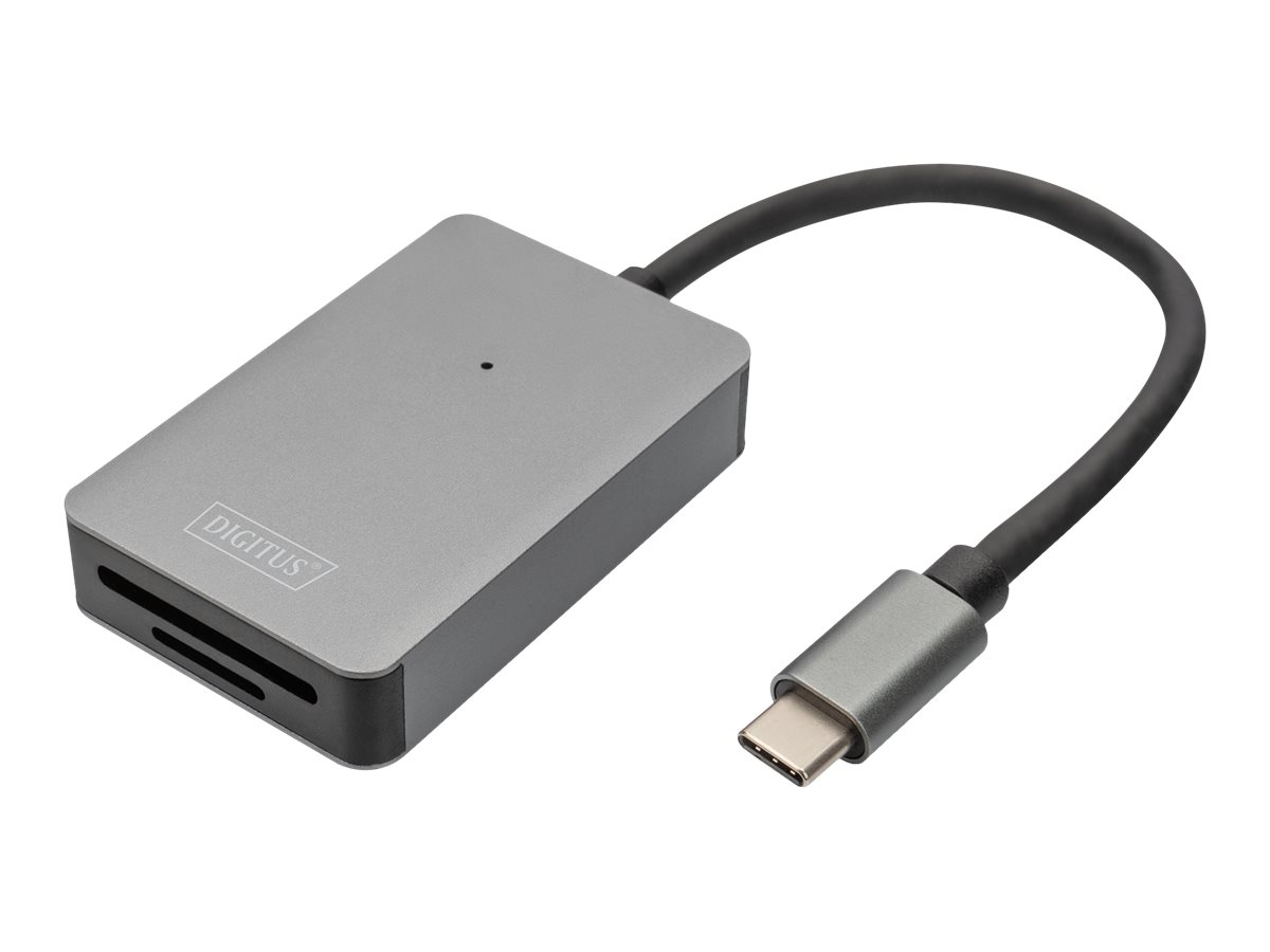 DIGITUS DA-70333 - Kartenleser (MMC, SD, RS-MMC, microSD, SDHC, microSDHC, SDXC, microSDXC, SD 3.0 UHS-I, SD 4.0 UHS-II) - USB-C