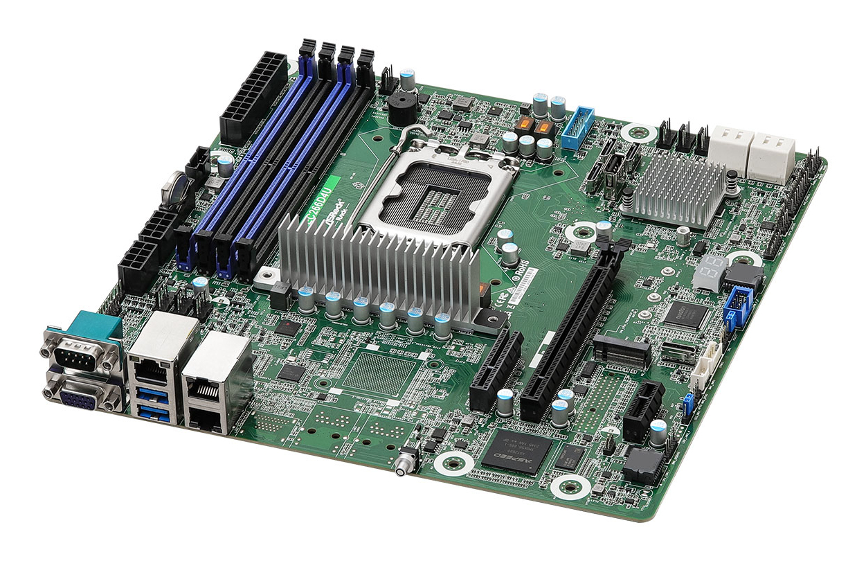 ASRock Mainboard EC266D4U micro-AATX Sockel 1700 DDR5-only Single - Mainboard - Intel Sockel 1700 (Core i), Ansicht 3