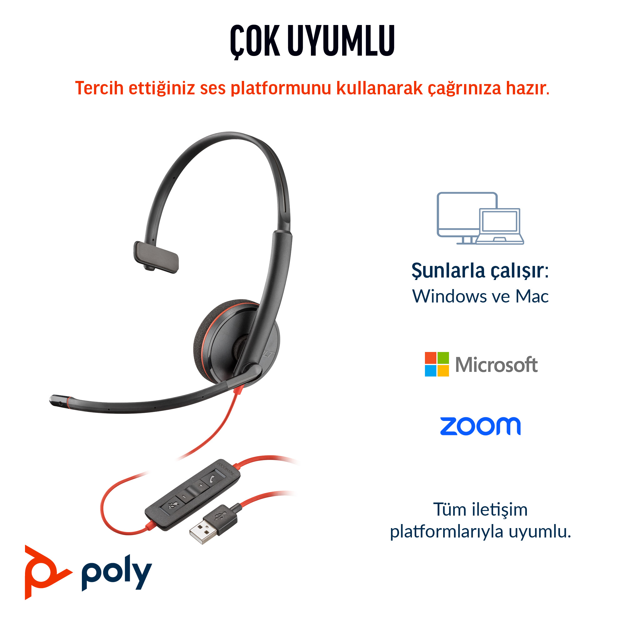 HP Poly Blackwire 3210 - Blackwire 3200 Series - Headset, Ansicht 4