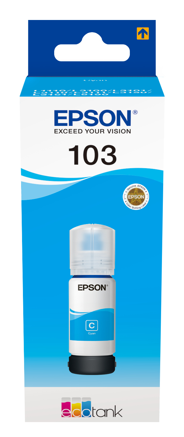 Epson 103 EcoTank Cyan ink bottle (WE), Cyan, 65 ml, 1 Stück(e), Einzelpackung