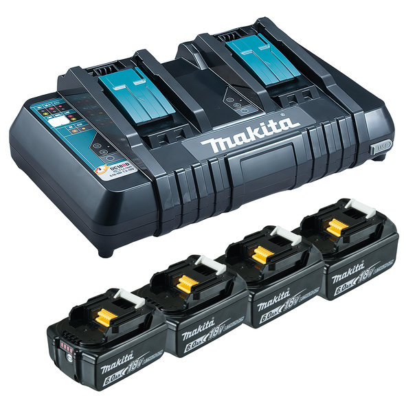 Makita Powersource-Kit Starterset 18V, 6.0Ah, Li-Ionen, 4 Akkus [24.0Ah] [432Wh], Ansicht 2