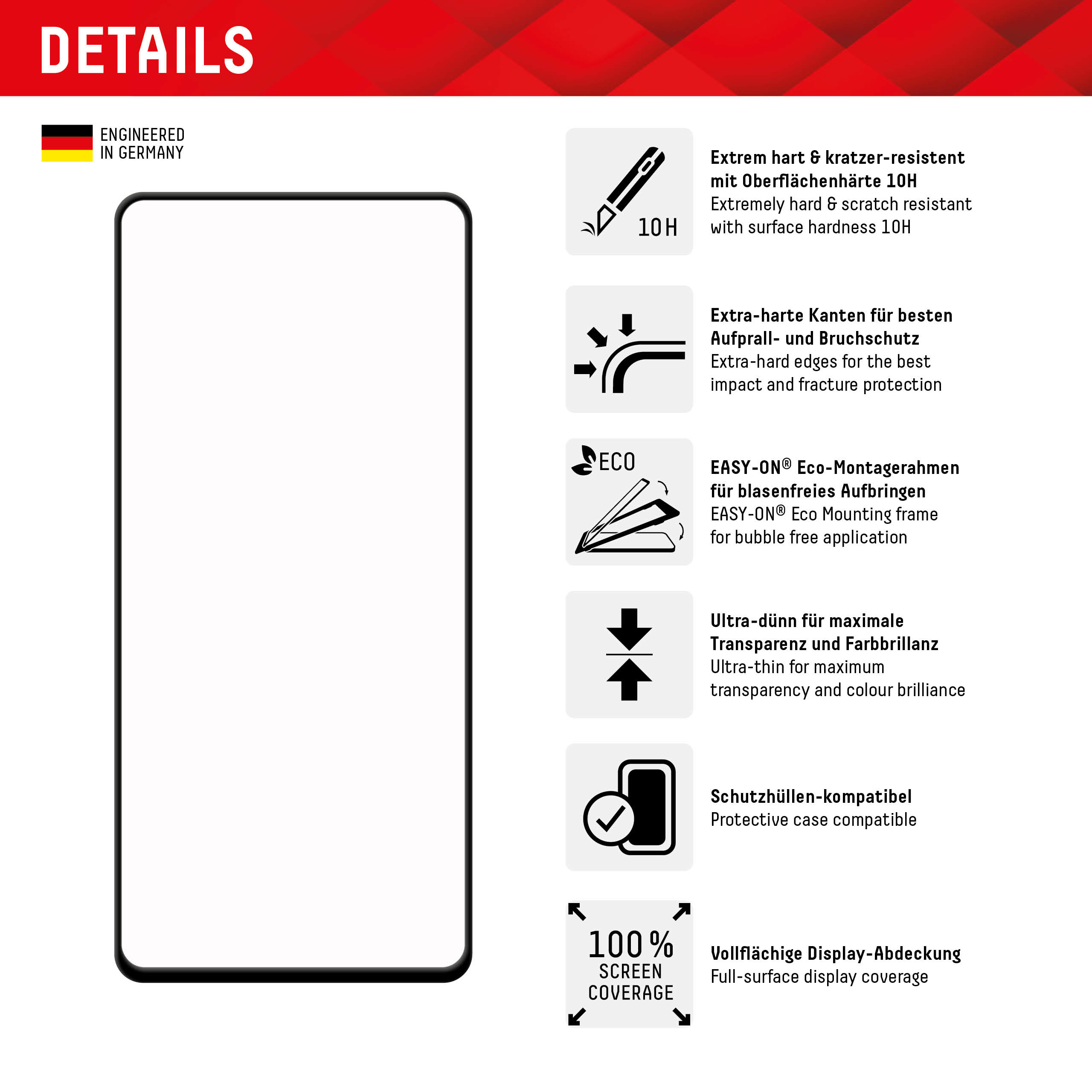 E.V.I. DISPLEX Real Glass FC Samsung Galaxy A54 5G, Ansicht 3