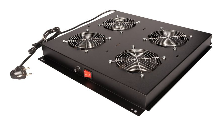 ROLINE Rack - Lüfter Kit - with 4 fans - Dach - Jet Black, RAL 9005 - 48.3 cm (19), Ansicht 3