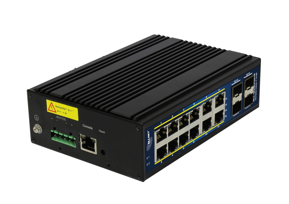 ALLNET ALL-SGI8016PM - Switch - L3 - managed - 12 x 10/100/1000 (PoE+), Ansicht 3