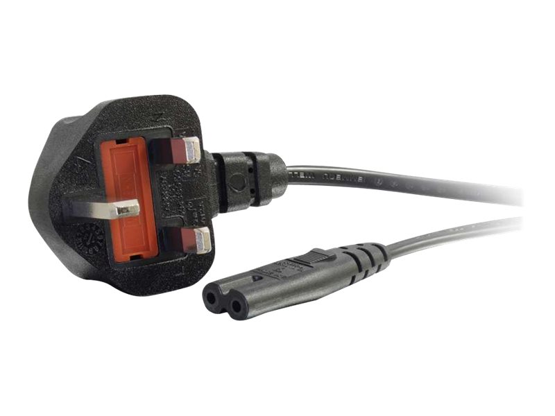 C2G Non-Polarised Power Cord - Stromkabel - power IEC 60320 C7 zu BS 1363 (M)
