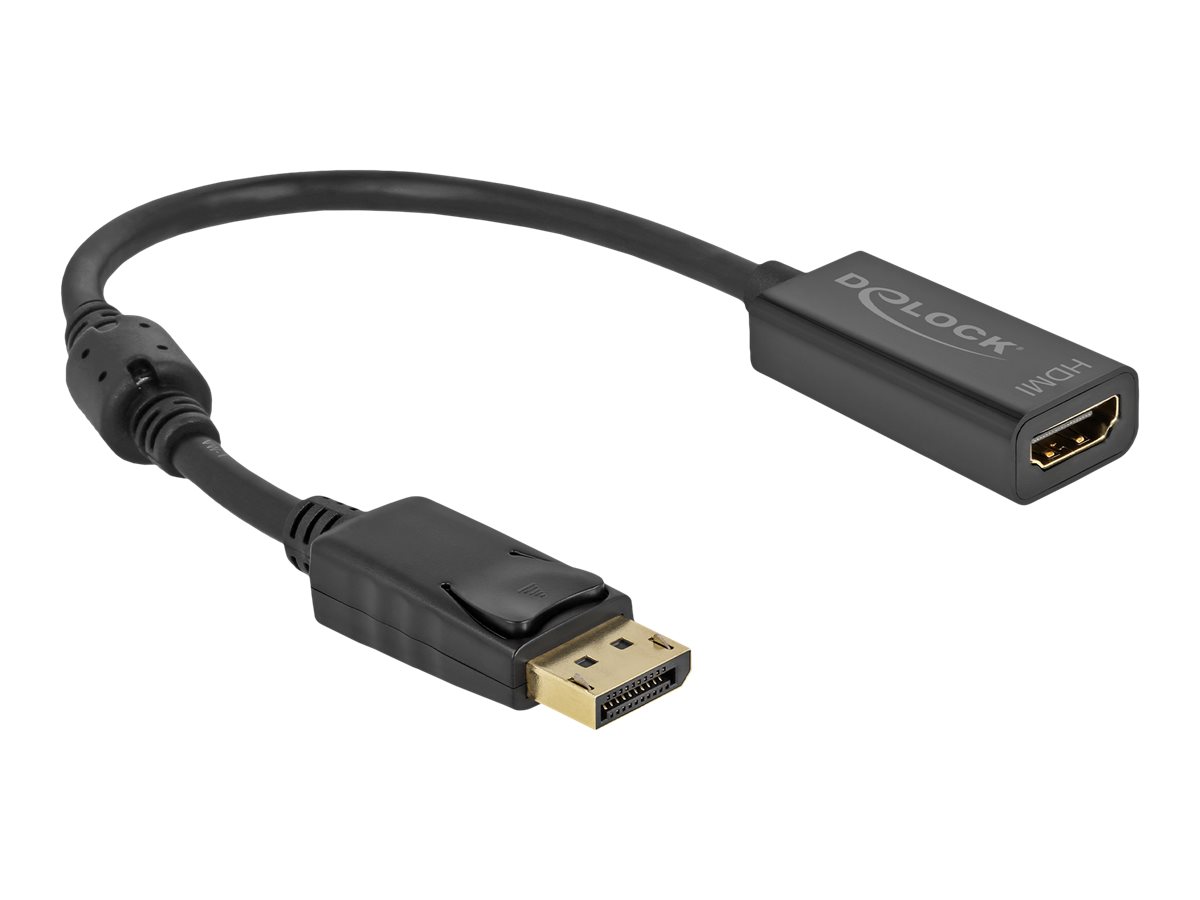 Delock Adapter DisplayPort 1.2 Stecker zu HDMI Buchse 4K Passiv schwarz