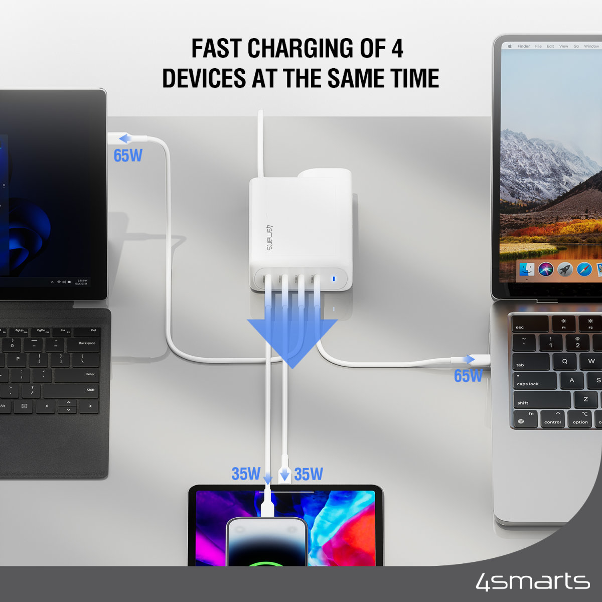 4smarts Ladegerät GaN Flex Pro 200W 4 USB-C Travel, Ansicht 2