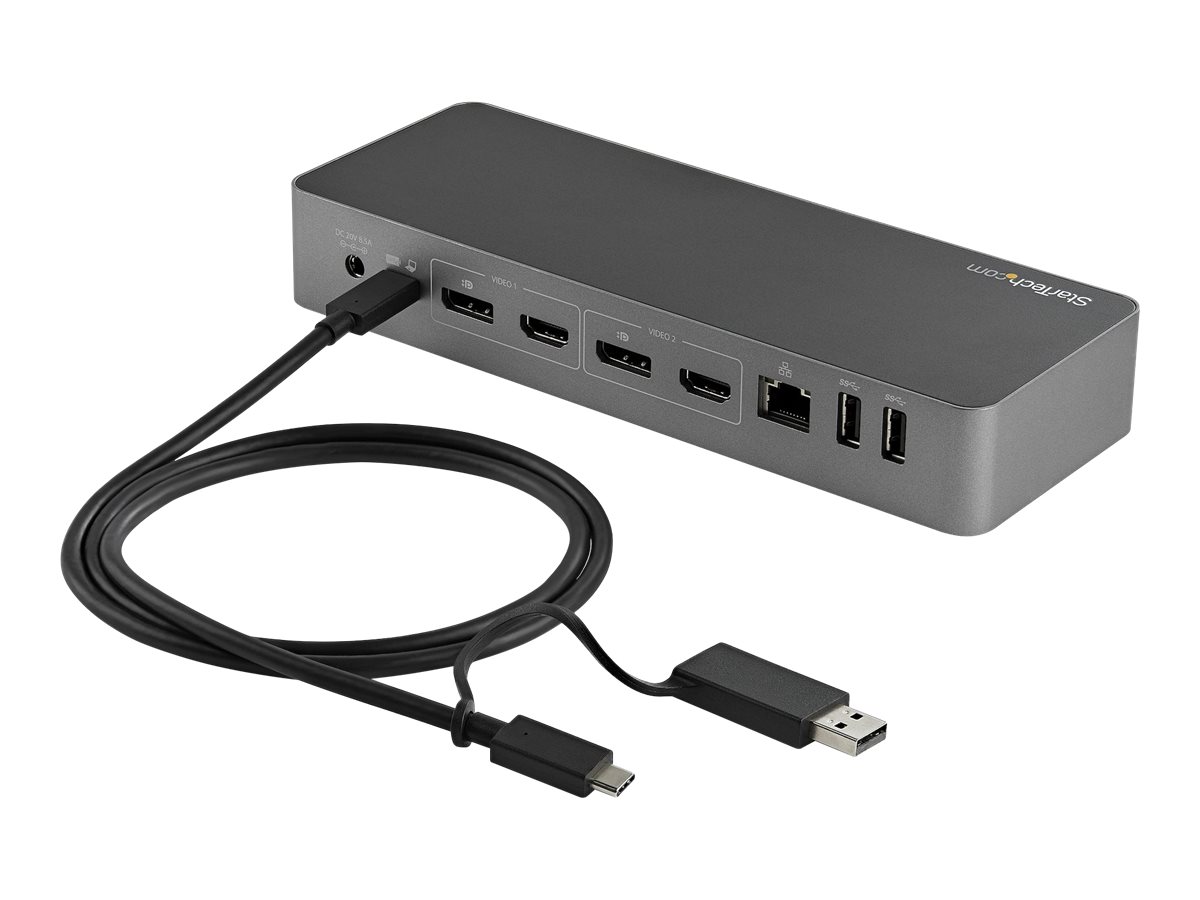 StarTech.com StarTech 1m USB-C Kabel mit USB-A Adapter Dongle - Hybrid 2-in-1 USB-C Kabel mit USB-A - USB-C auf USB-C (10Gbit/s - 100W PD)
