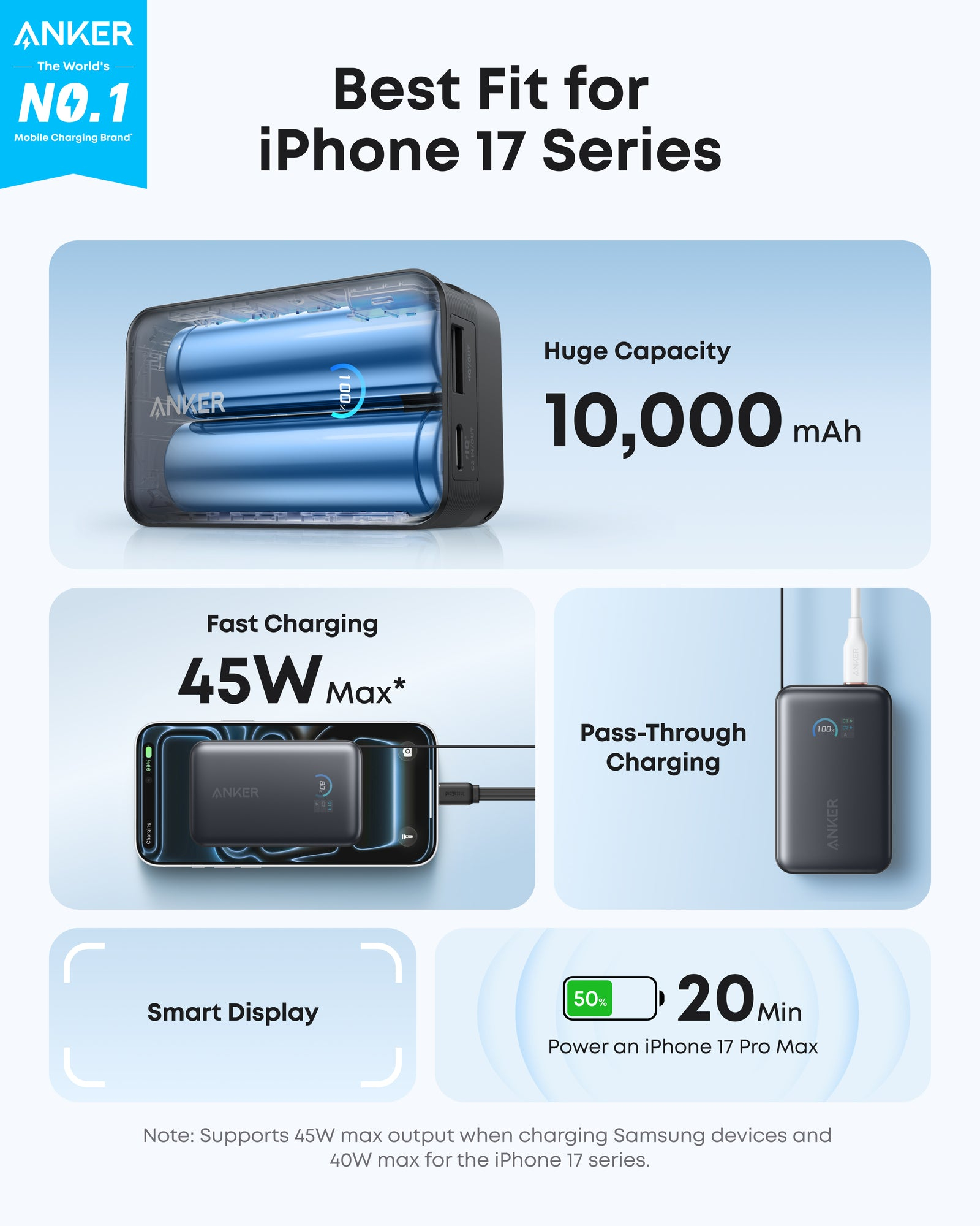 Anker Innovations Nano Power Bank 10K 45W Built-In Retractable USB-C Cable - Batterie, Ansicht 2