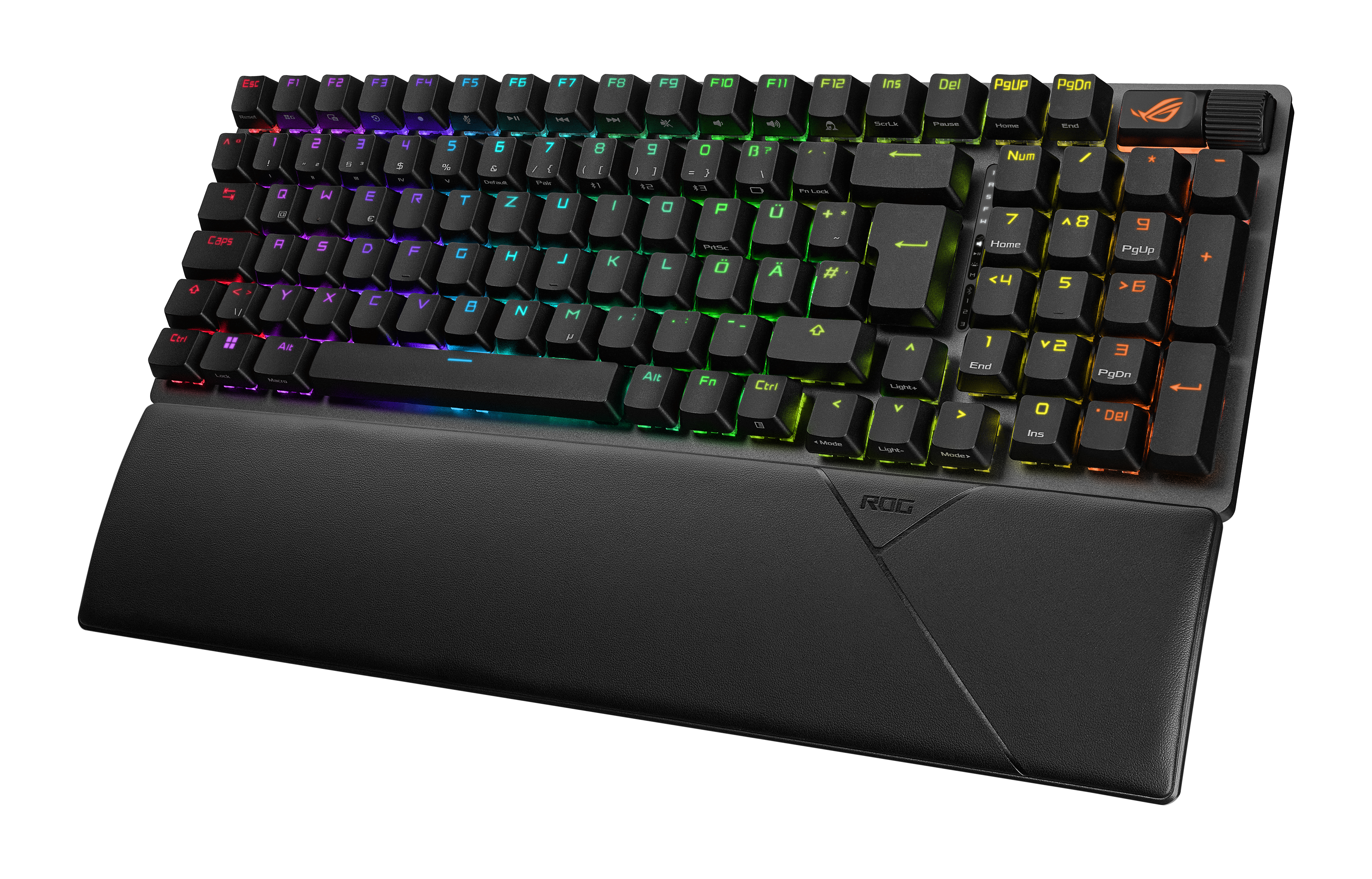 ASUS ROG Strix Scope II 96 Wireless - USB + RF Wireless + Bluetooth - Mechanischer Switch  - TL: Deutsch, QWERTZ, Ansicht 3