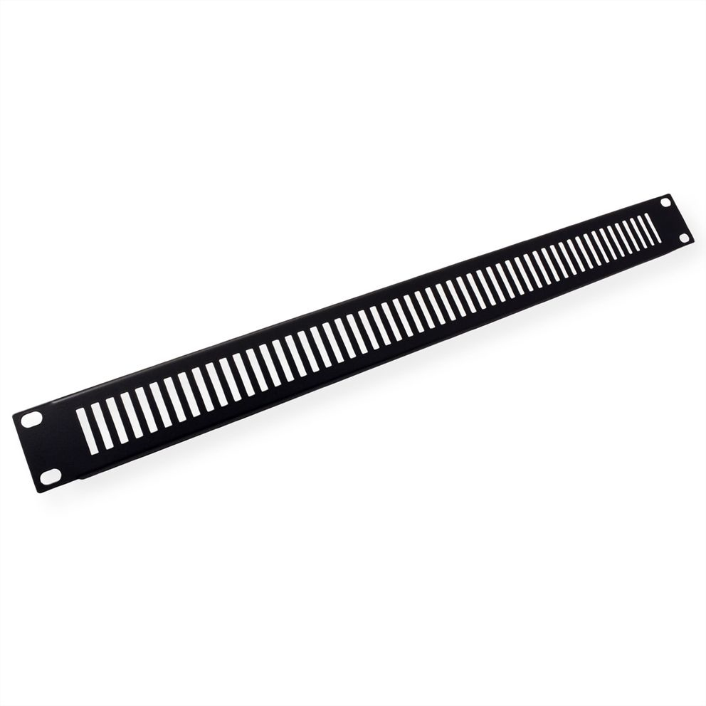 VALUE Blindabdeckung - Vorderseite - Schwarz, RAL 9005 - 1U - 48.3 cm (19), Ansicht 4