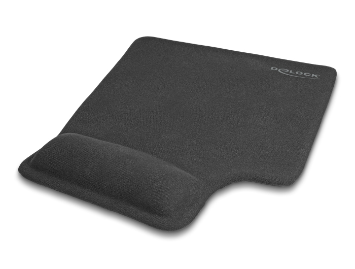 Delock Ergonomisches Mauspad mit Gel Handballenauflage Linkshänder schwarz, Ansicht 2