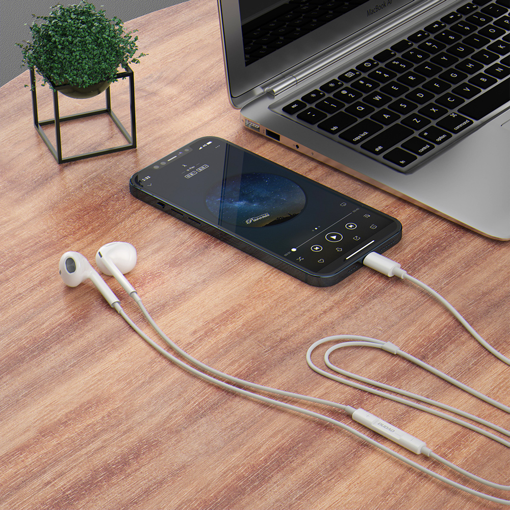 Dudao X14ProL in-ear headphones Lightning 1,2 m Weiß, Ansicht 4