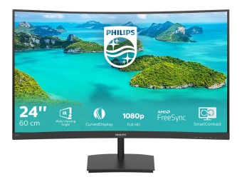 Philips E-line 241E1SCA - LED-Monitor - gebogen - 61 cm (24)