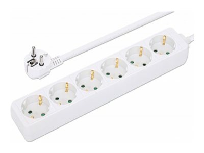 Manhattan Steckdosenleiste - AC 220-250 V - 3680 Watt - Eingabe, Eingang Typ F - Ausgangsanschlüsse: 6 (Typ F), Ansicht 4