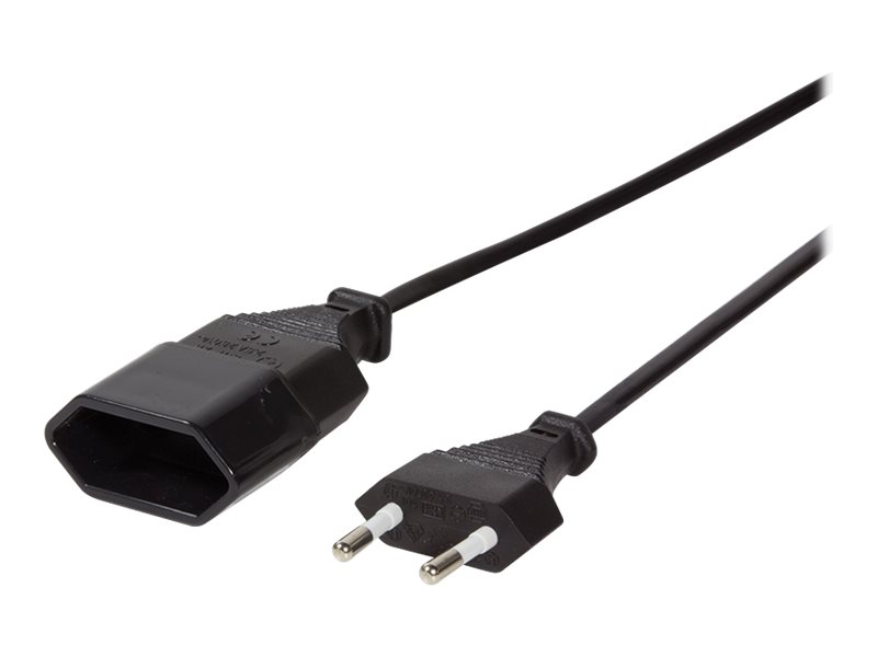 Logilink Netzkabel Euro CEE 7/16 Stecker zu Dose, 1m schwarz (CP122)