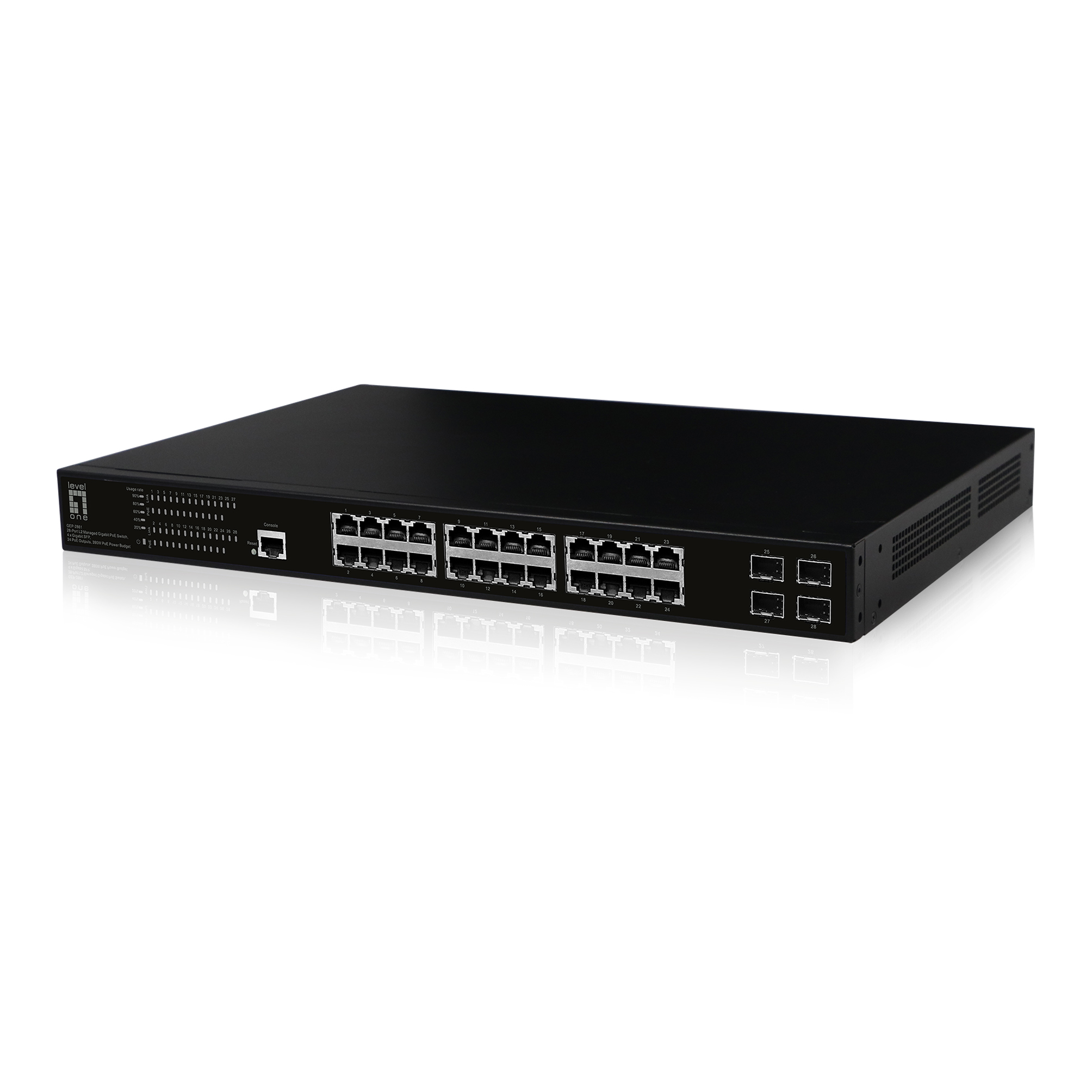 LevelOne GEP-2861 - Switch - managed - 24 x 10/100/1000 (PoE+), Ansicht 2